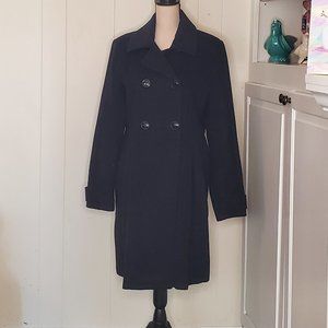 Worthington Black Double-Breasted Pea Coat